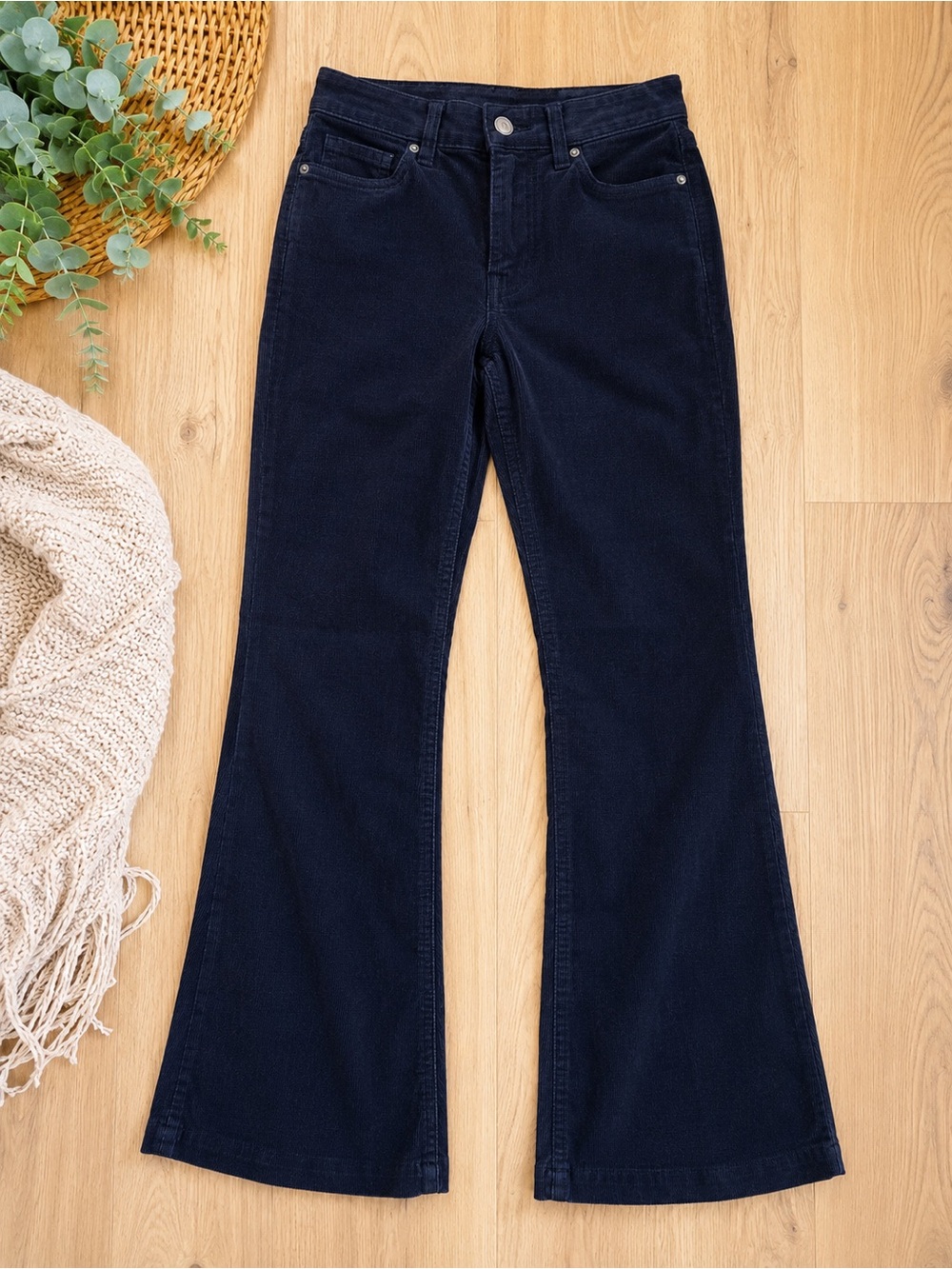 GAP Denim Navy Blue Corduroy Flare Pants